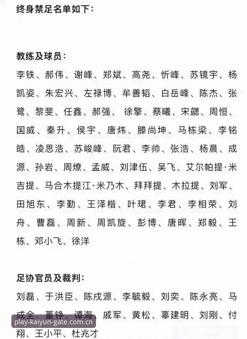 足坛反腐风暴深度解读：从禁足名单看中国足球治理实用指南
